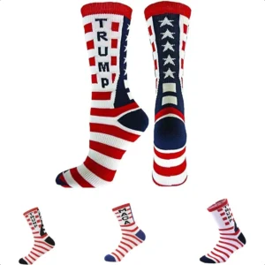 Trump Funny Socks Novelty President 2024 Merchandise Gift for Men and Women