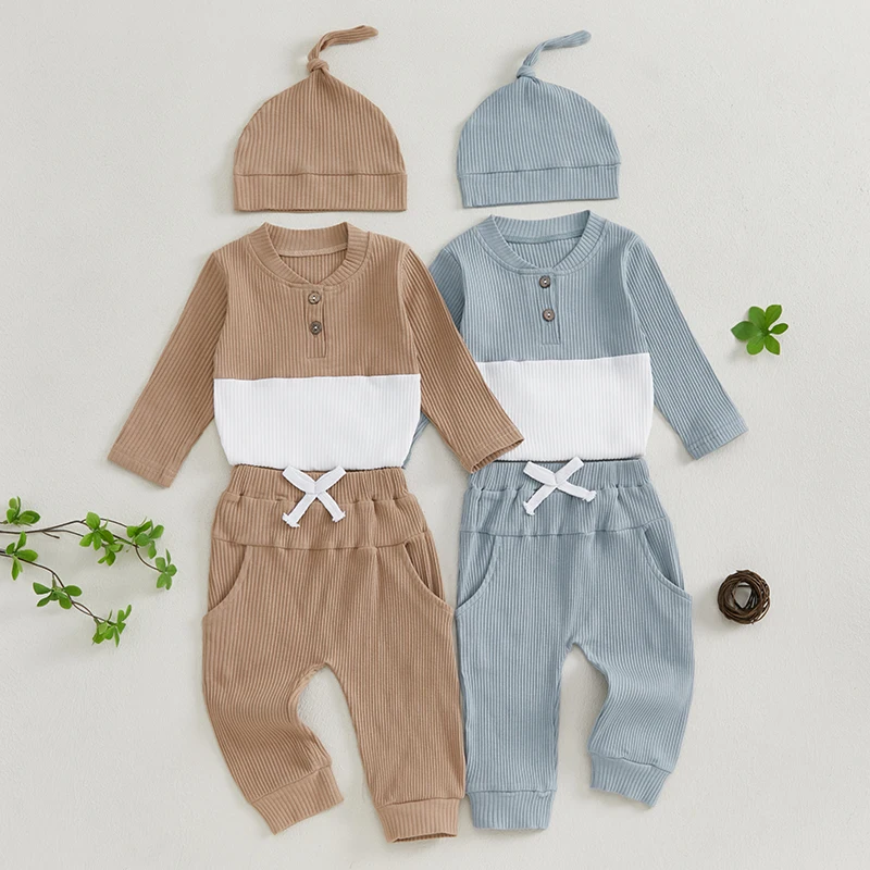 Newborn 3-Piece Winter Outfits Cozy Sweater Leggings Beanie Set Baby Clothing Set Warm Infant Clothes - Image 11