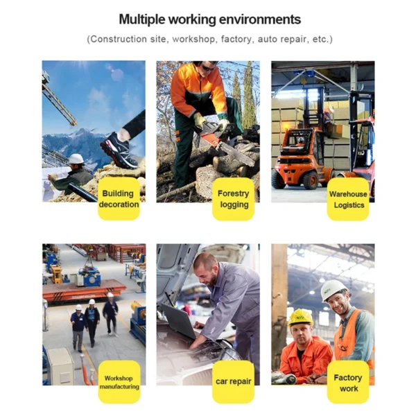 Rotating Button Steel Toe Safety Shoes Men Anti-smash Anti-puncture Work Shoes Breathable Sport Shoes Security Protective Boots - Image 9