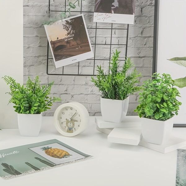 6/8 Packs Fake Plants Small Artificial Faux Potted Plants for Home Office Farmhouse Bathroom Bedroom Decor Indoor - Image 6