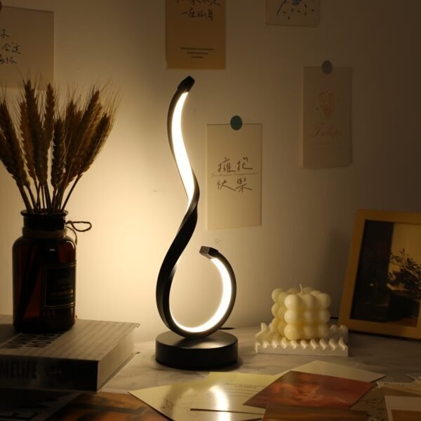 1pc Modern USB Three-Color Dimming Iron Table Light, Simple Desktop Decorative Lamp with Adjustable Brightness - Image 7