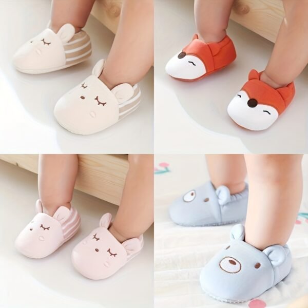 Adorable Cartoon-Themed Slip-On House Shoes for Baby Girls - Non-Slip, Comfy & Perfect for Indoor Spring/Fall Fun - Image 2