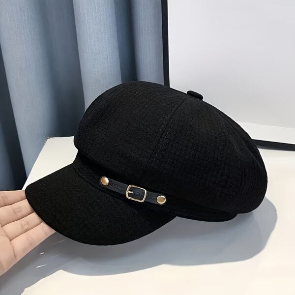 1pc Elegant Classic Newsboy Hat Lightweight Breathable Cap Solid Color Fashionable Hats For Women - Image 3