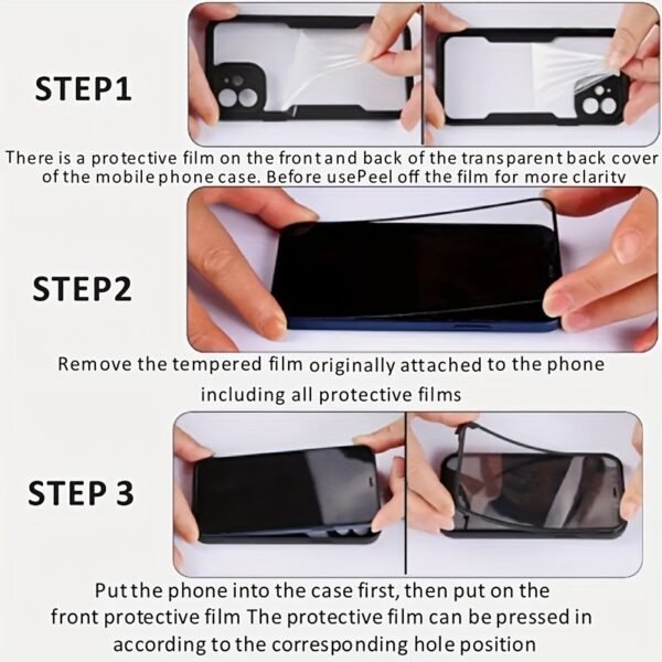 360 Full Body Front+Back Clear Case For iPhone 13 14 11 12 Pro Max XS  15 Plus Luxury Bumper Shockproof Back Cover - Image 6