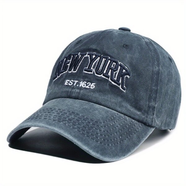 1pc Unisex New York Embroidery Baseball Cap, Vintage Washed Distressed Hats For Women & Men - Image 4