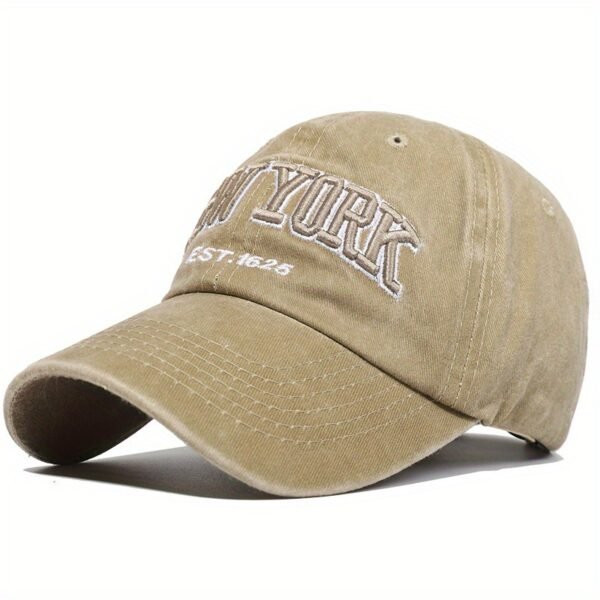 1pc Unisex New York Embroidery Baseball Cap, Vintage Washed Distressed Hats For Women & Men - Image 9