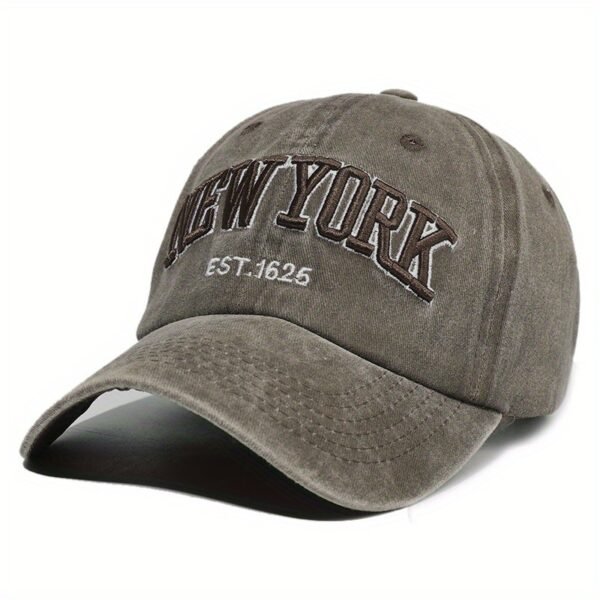 1pc Unisex New York Embroidery Baseball Cap, Vintage Washed Distressed Hats For Women & Men - Image 7