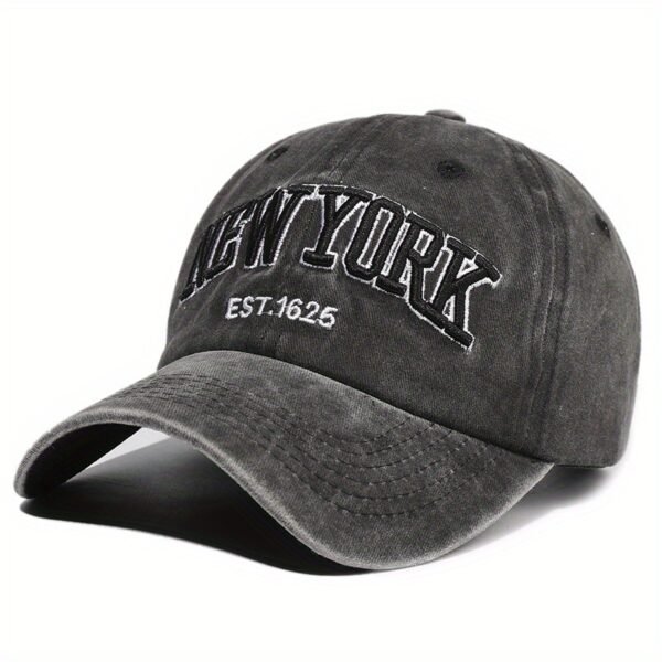 1pc Unisex New York Embroidery Baseball Cap, Vintage Washed Distressed Hats For Women & Men - Image 3