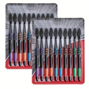 10 Pcs Soft Bamboo Charcoal Manual Toothbrushes With Soft Bristles For Teeth Gums, For Deep Cleaning Oral Care At Home For Daily Life