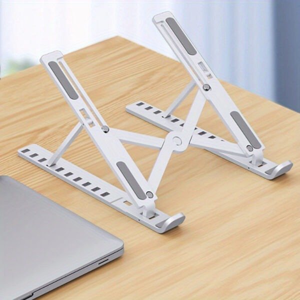 Adjustable & Portable Laptop Stand - Foldable, Cooling Base For Desktops And Tablets, Durable Abs, 10-Position Height - Image 7