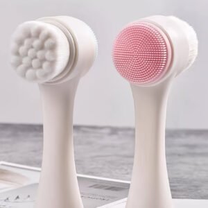 1pc Gentle Facial Cleansing Brush - Soft Bristle & Silicone Exfoliating Face Scrubber for Deep Pore Cleansing, Hypoallergenic Skincare Tool for Sensitive Skin, Daily Face Washing, and Makeup Removal