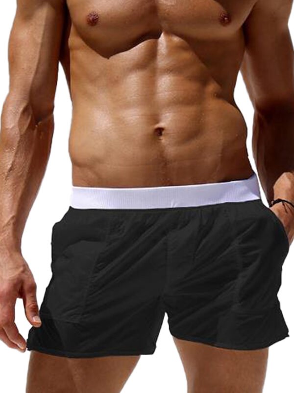 Elastic Waist Summer Beach Shorts - Men Swimming Trunks Swimwear with Pockets - Casual Short Pants - Image 2
