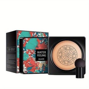 Mushroom Head CC Cream Foundation - Long-Lasting, Full Coverage, Moisturizing Concealer with Matte Finish, Includes Mushroom Makeup Sponge for Flawless Base