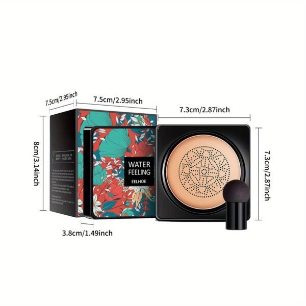 Mushroom Head CC Cream Foundation - Long-Lasting, Full Coverage, Moisturizing Concealer with Matte Finish, Includes Mushroom Makeup Sponge for Flawless Base - Image 7