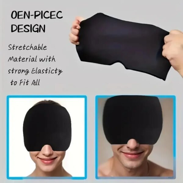 Migraine Relief Cap, Reusable Headache Relief Cap, Stretchable Headwear for Headache Relief, De-Swollen Eyes, Tension, Stress, Fever, Fatigue - Image 6