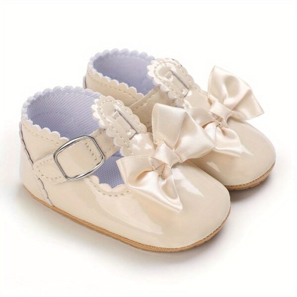 Cute Bowknot Mary Jane Shoes For Baby Girls Toddler, Comfortable Non Slip Soft Flat Sole Shoes For Indoor Outdoor Walking, All Seasons - Image 20
