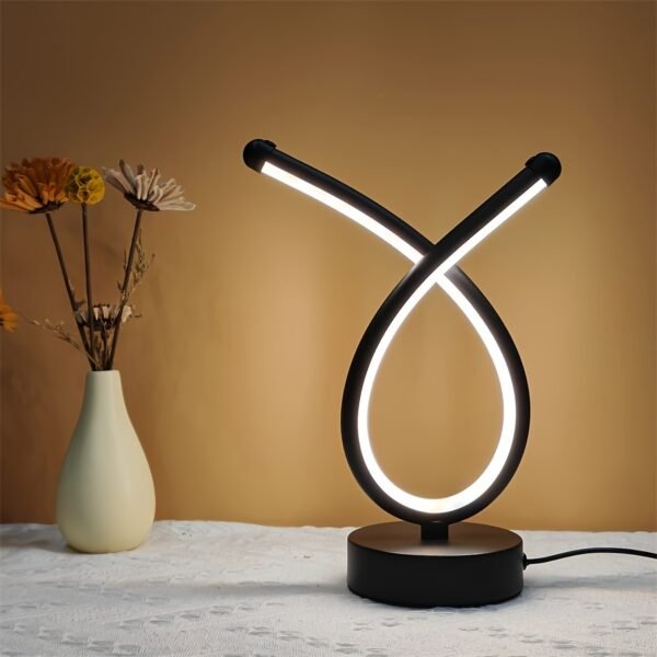 1pc USB Powered LED Table Lamp, Adjustable Brightness, Artistic Decorative Lamp With Various Shapes, USB Rechargeable, No Wireless - Image 6