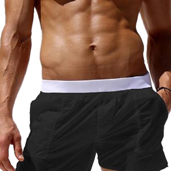 Elastic Waist Summer Beach Shorts - Men Swimming Trunks Swimwear with Pockets - Casual Short Pants - Image 8