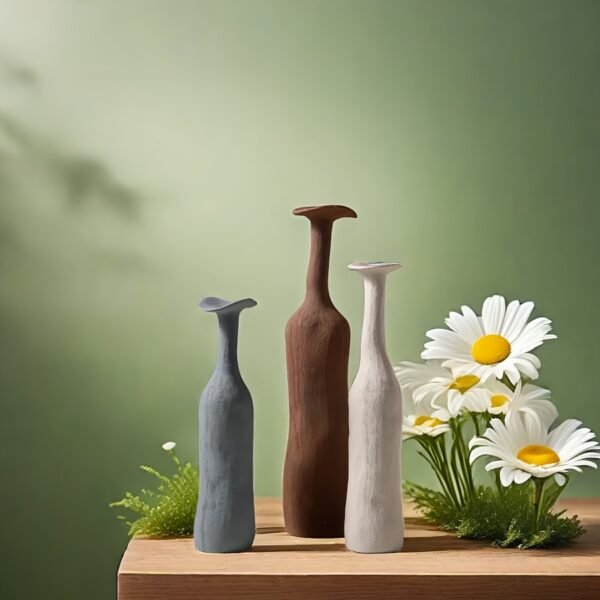 Minimalist Morandi Ceramic Vase - Chic Cylinder Ornament for Stylish Home Decor - Image 12