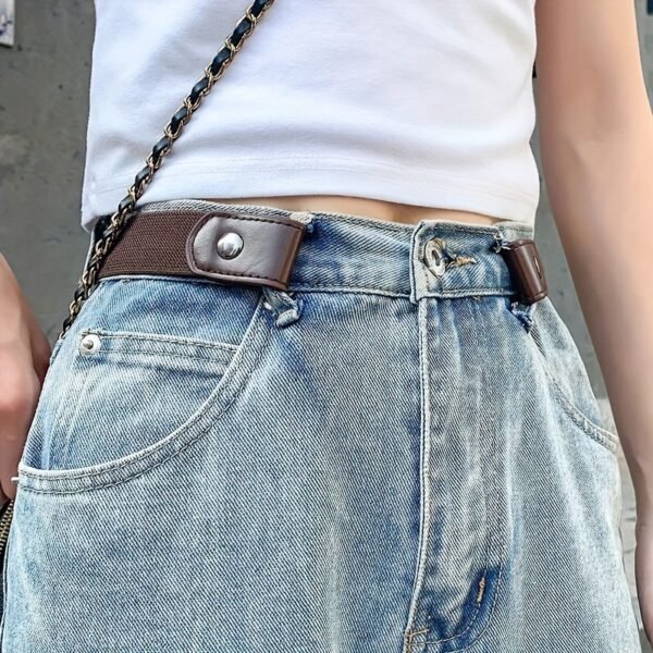 4pcs No Buckle Stretch Belt Adjustable Unisex Belt Invisible Elastic Belt For Men Women Jeans Pants Skirts - Image 5