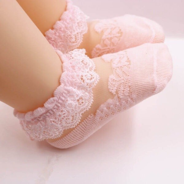 Summer Girl Socks Ruffle Socks For Little Girl Kids Lace Flower Princess Mesh Socks Toddler Socks Newborn Infant Baby Socks (Size : 0-5Years Old) - Image 20