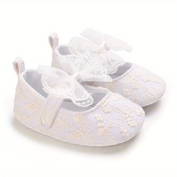 Adorable & Breathable Lace Bow Tie Mary Jane Shoes for Baby Girls - Assorted Colors! - Image 15