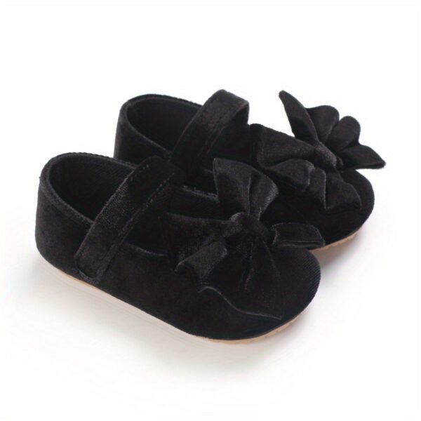 Trendy Elegant Bowknot Mary Jane Shoes For Baby Girls, Trendy Comfortable Non Slip Soft Flat Sole Shoes For Indoor Outdoor Party, Spring And Autumn - Image 11