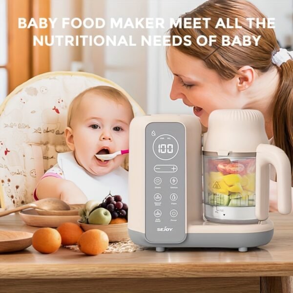 Multi-function Baby Food Maker, One Click Rotary And Press Control Complementary Food Machine, Healthy Baby Food Machine Nutritional Steamer, Food Processor, Steam Mud Mixer, The Perfect Gift For Christmas, Halloween And New Parent - Image 5
