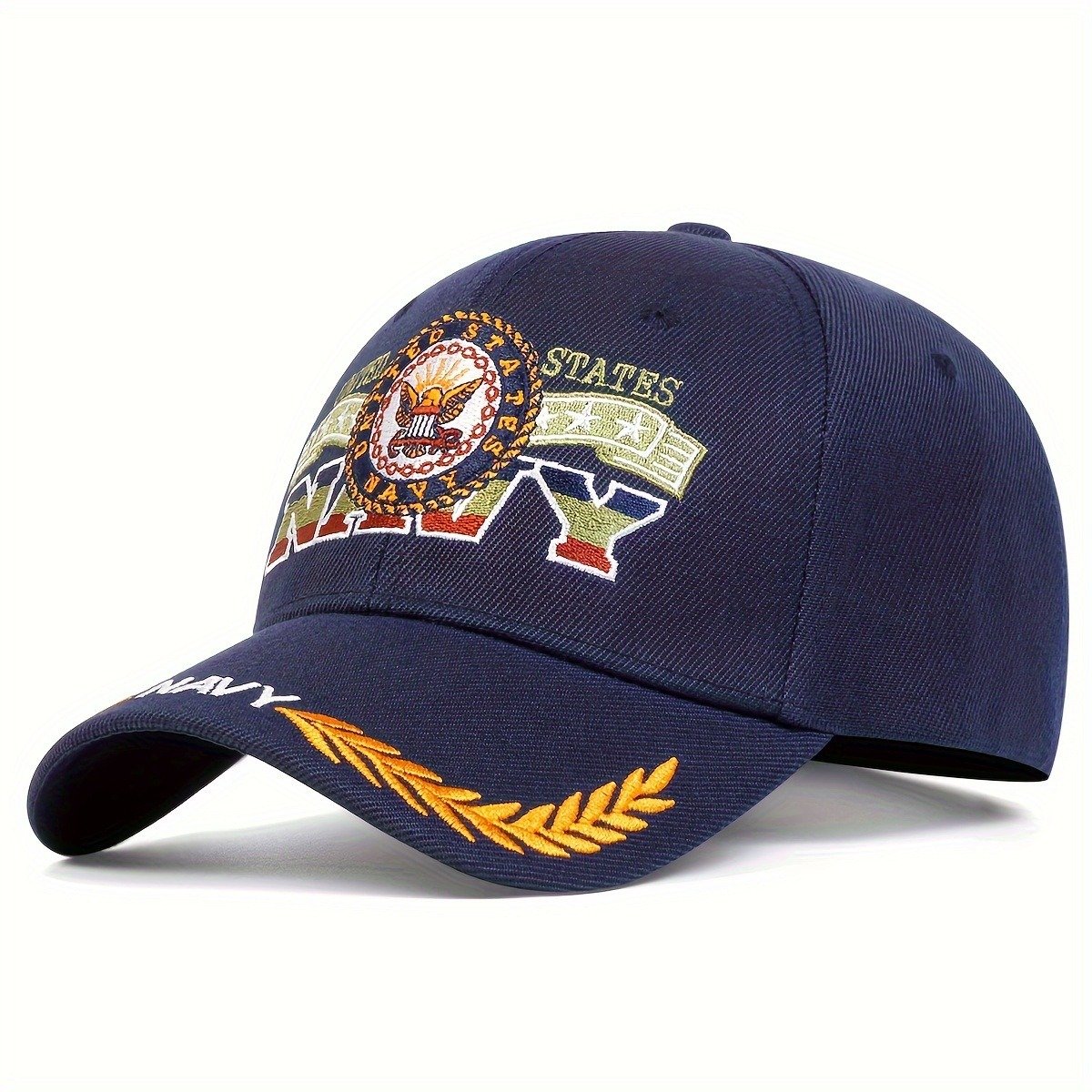 NAVY Eagle Embroidery Baseball Cap Solid Color Unisex Dad Hat Adjustable Golf Sun Hats For Women & Men - Image 4