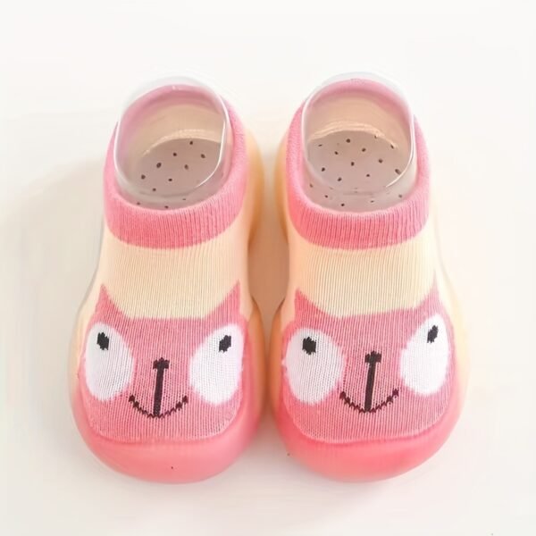 Cute Cartoon Comfortable Slip On Sock Shoes For Baby Girls, Breathable Non Slip Walking Shoes For Indoor Outdoor, All Seasons - Image 7