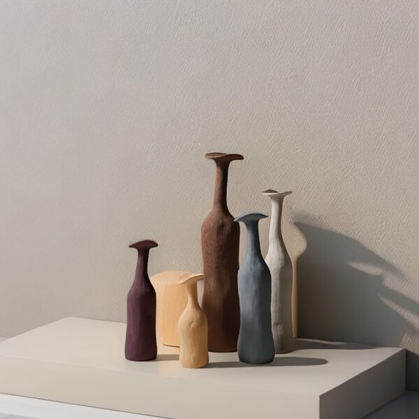 Minimalist Morandi Ceramic Vase - Chic Cylinder Ornament for Stylish Home Decor - Image 2
