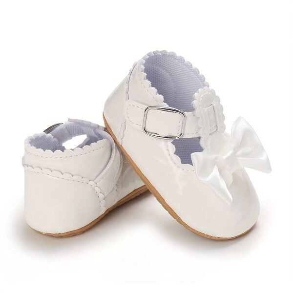 Cute Bowknot Mary Jane Shoes For Baby Girls Toddler, Comfortable Non Slip Soft Flat Sole Shoes For Indoor Outdoor Walking, All Seasons - Image 8