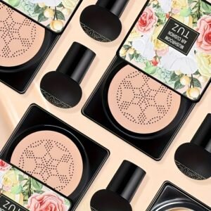 Mother'S Day Gift 2pcs Mushroom Head Air Cushion Foundation Make-Up, BB Cream, CC Cream Flawless, Lightweight, Full Coverage, Long-Lasting Moisturizing Concealer, Foundation Make-Up, Natural Nude Makeup