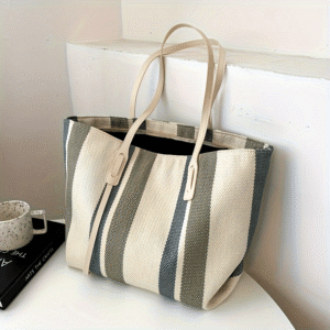 Crossbody Bags For Women Canvas Totes Bags For Women Shoulder Bag Big Capacity Striped Handbag