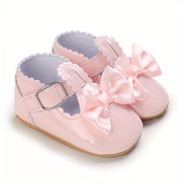 Cute Bowknot Mary Jane Shoes For Baby Girls Toddler, Comfortable Non Slip Soft Flat Sole Shoes For Indoor Outdoor Walking, All Seasons - Image 19