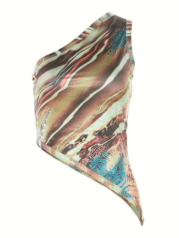 Y2K-Inspired Chic Camo Asymmetrical Top for Women | Sleeveless, Comfort Fit for All Seasons - Image 5