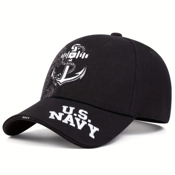 US Navy Embroidery Baseball Cap Unisex Solid Color Casual Dad Hat Lightweight Adjustable Sun Hats For Women & Men - Image 2