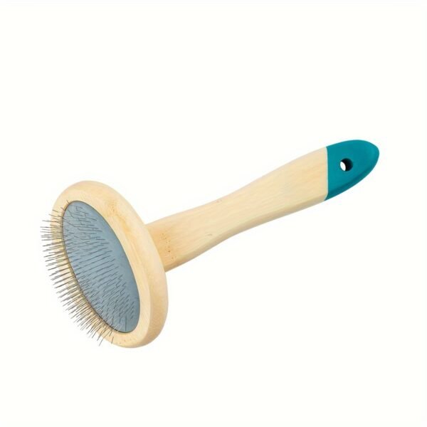 [Lightweight Bamboo Pet Grooming] 1pc Stainless Steel Double-Sided Pet Brush, Comfortable Round Head Comb, Lightweight Bamboo Handle, Quality Build for Dog Grooming and Hair Care - Image 13
