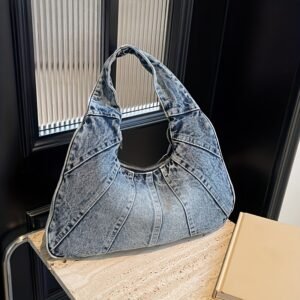 Vintage Chic Denim Underarm Bag - Stylish Shoulder Bags for Women with Classic Niche Design, Perfect for Daily Shopping and Casual Use, Durable and Comfortable