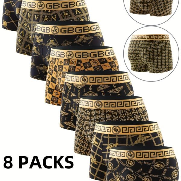 8 Packs Of New Panties Luxury Men'S Panties Four Seasons Boxer Breathable Luxury Boxer Boxers Spring And Summer Shorts Men - Image 7