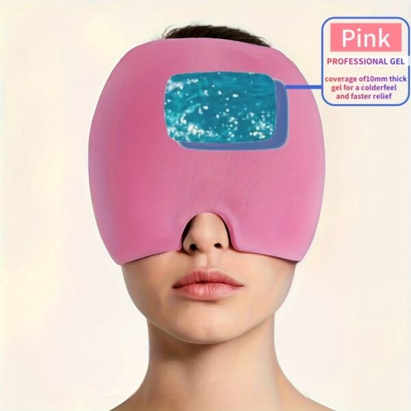 Migraine Relief Cap, Reusable Headache Relief Cap, Stretchable Headwear for Headache Relief, De-Swollen Eyes, Tension, Stress, Fever, Fatigue - Image 7