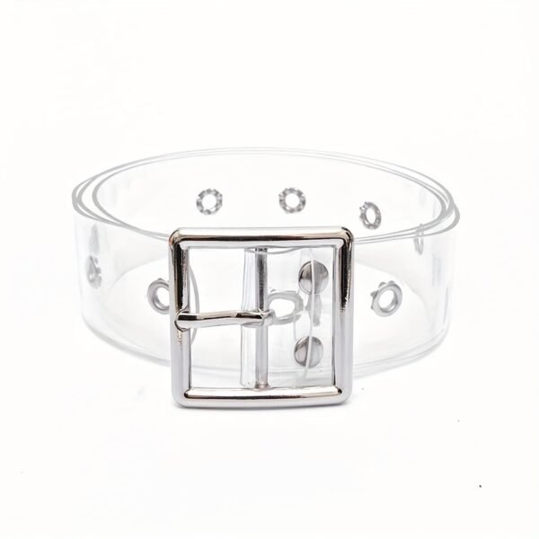 Stylish Heart Buckle Waist Belt - Transparent, Hollow Out, Eyelet Design, Adjustable, Casual, Chic - Decorative Dress Girdle for Women, Jeans Pants Accessories - Image 3
