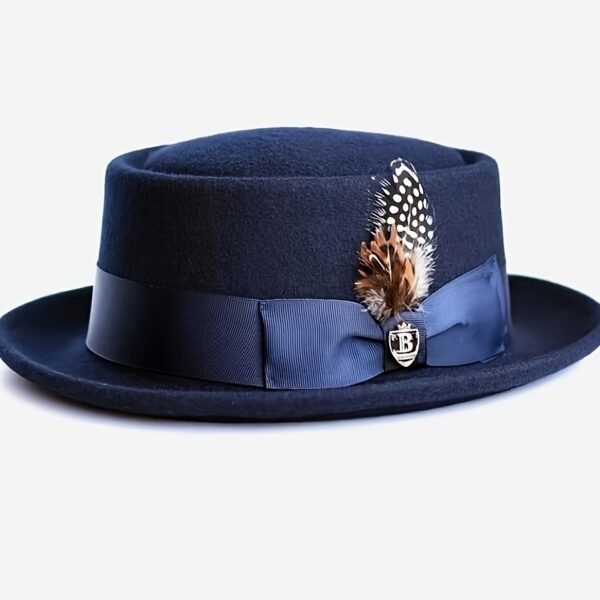 [Wool Pork Pie Hat] High Quality Wool Pork Pie Hat - Dress Party, Wedding, Festival, Men, Women Hats, Couple Hats, Valentine's Day Gift - Image 8