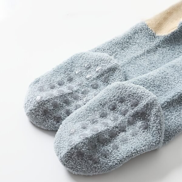 4 Pairs of Soft & Cozy Coral Fleece Baby Socks - Warm, Non-Slip, and Adorable Stockings for Toddlers and Kids - Perfect for Winter and Indoor Play - Image 11