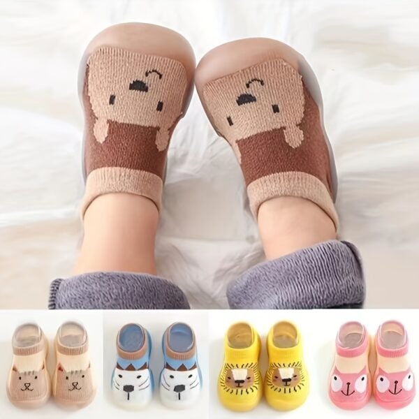 Cute Cartoon Comfortable Slip On Sock Shoes For Baby Girls, Breathable Non Slip Walking Shoes For Indoor Outdoor, All Seasons - Image 2