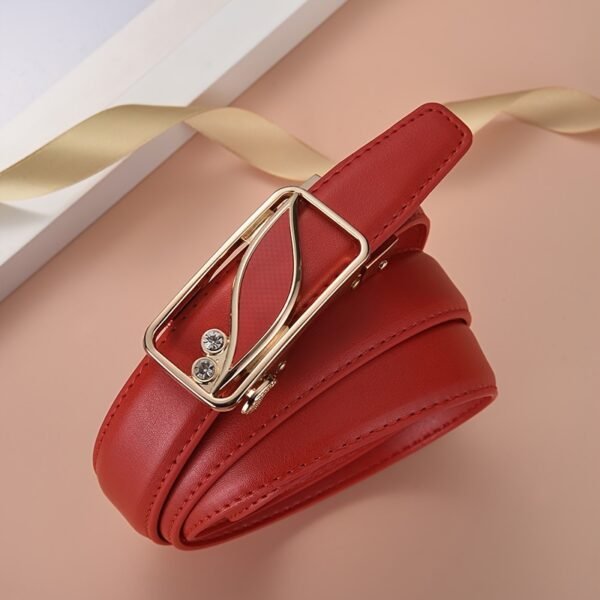 Stylish Rhinestone Embellished Pu Leather Belt - Classic Automatic Buckle, Fashionable Waist Accessory for Women, Jeans, Skirts, and Dresses, Perfect for Everyday Wear and Special Occasions - Image 10