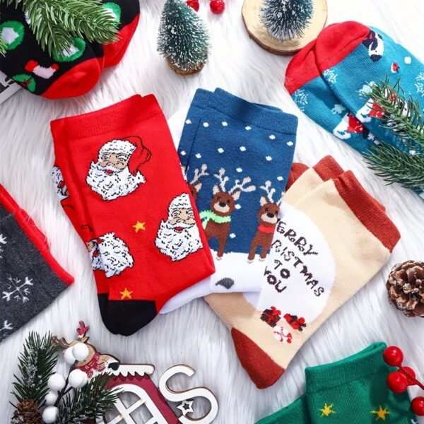 30 Pairs Christmas Winter Socks in Bulk Xmas Soft Colorful Warm Men Socks Unisex Novelty Cotton Crew Socks 30 Styles - Image 3