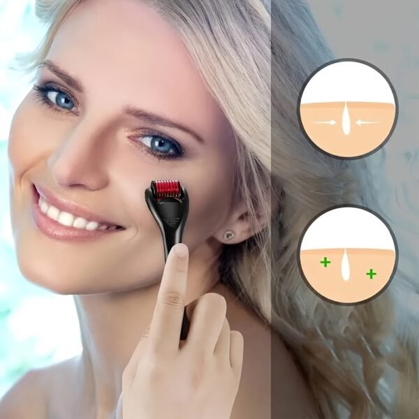 Titanium Microneedle Derma Roller, 0.25mm Professional Facial Skincare Tool for Micro-Needling and Massage - Image 6