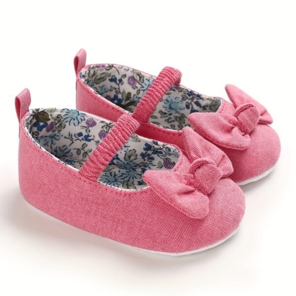 Adorable Bowknot Mary Jane Shoes - Comfortable, Lightweight, Non-Slip, Soft Flat Sole Shoes for Baby Girls, Perfect for Indoor, Outdoor, Party, Spring, and Autumn Occasions - Image 2