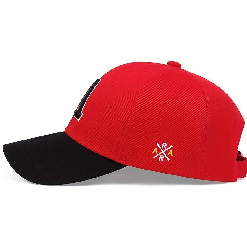 Simple Unisex Adjustable Baseball Cap - Letter A Embroidery Hip Hop Dad Hats for Women & Men - Image 4